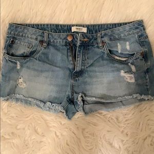 Forever 21 Blue Jean Shorts
